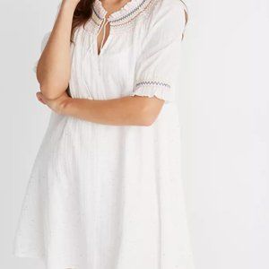 Madewell Rainbow Smocked Trapeze Dress M